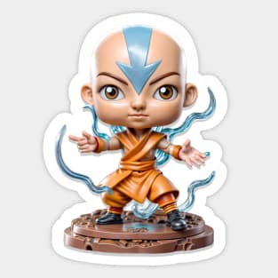 Mini figure of Aang, the last air bender Sticker